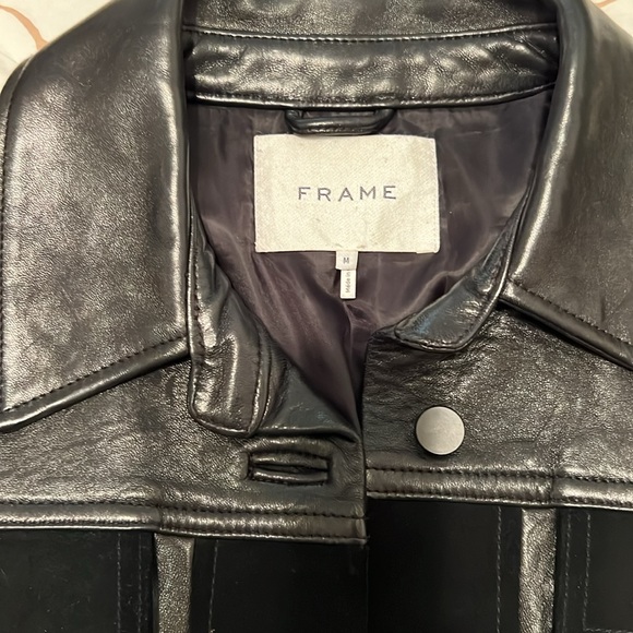 Frame over sized Leather Jacket Size Medium - Picture 2 of 4